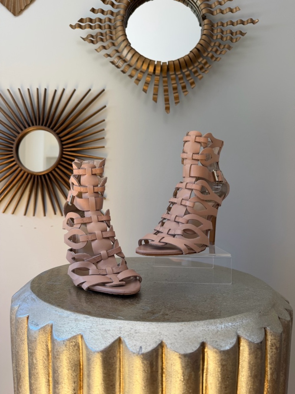 Vince Camuto - Blush Cutout Gladiator Heels